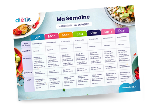 Planificateur de repas - téléchargement gratuit