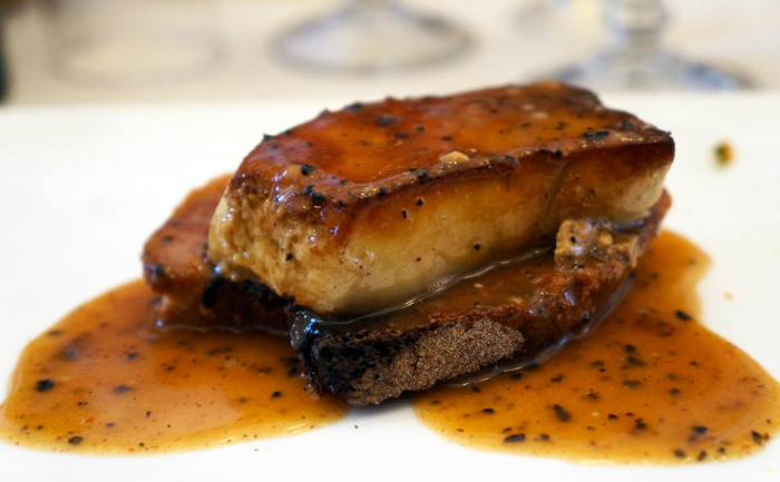 Foie gras poêlé sur tartelette tatin